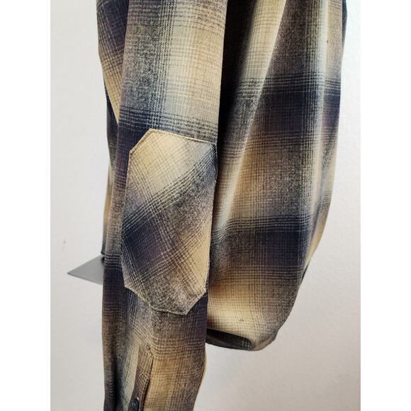 Roark X Pendleton Men XL Nordsman 100% Long Sleeve Wool Brown Men XL Elbow Patch - Picture 4 of 9